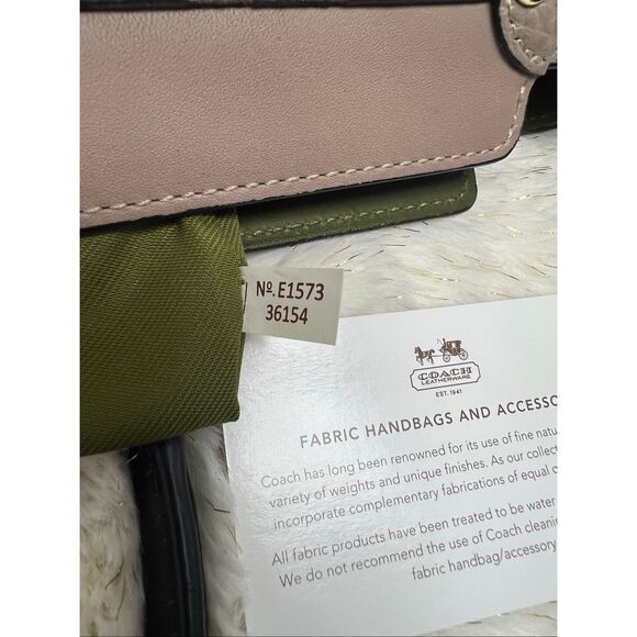 COACH SWAGGER Satchel Colorblock Leather Blue/Tan 36154 $550 - Picture 9 of 9